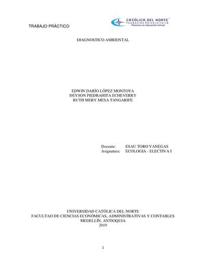 Trabajo Practico De Ecologia