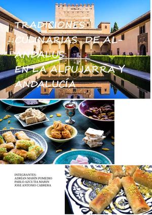 Trabajo sobre costumbres y postres andalusíes