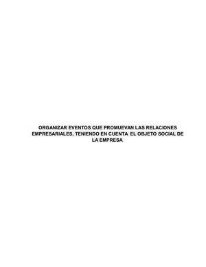 Organizar Eventos Que Promuevan Las Relaciones Empresariales