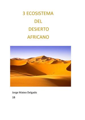 Ecosistema del desierto del Sahara
