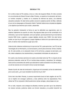 Escuela Y Tic