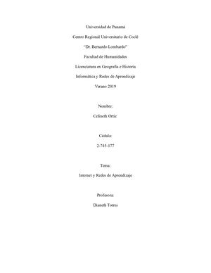 Internet Y Redes De Aprendizaje