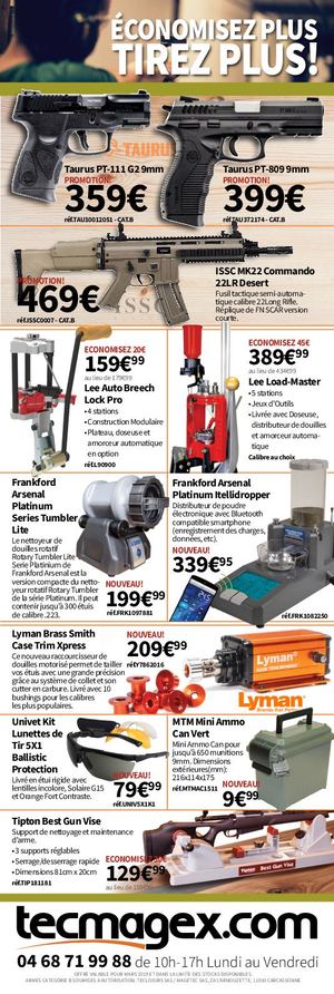 Promotions & Nouveautés Tecmagex Mars 2019