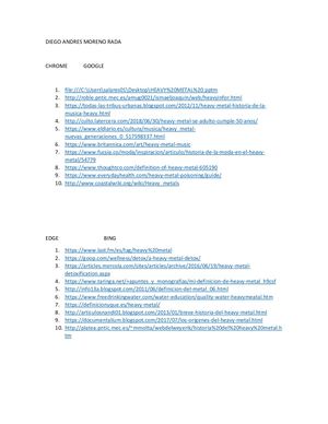 Diego Andres Moreno Rada Heavy Metal