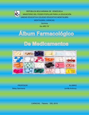 Album De Quimica 10 Medicamentos