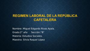 Regimen Laboral De Los Campesinos Jornaleros Y