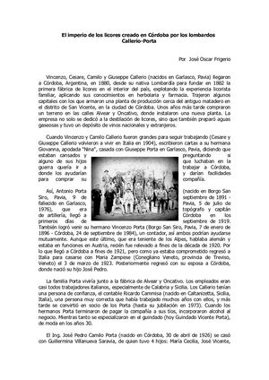 El Imperio de los licores creado por los lombardos Callerio-Porta