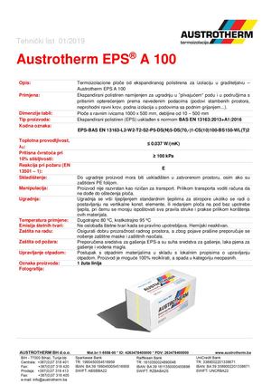 Tehnički List - EPS A 100 (Bi H).