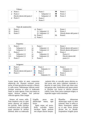 Numeración, Viñetas Y Columnas