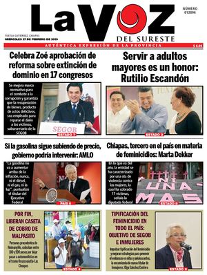 Diario La Voz del Sureste  27-02-2019