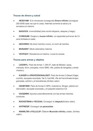 Trucos De Dinero Y Salud