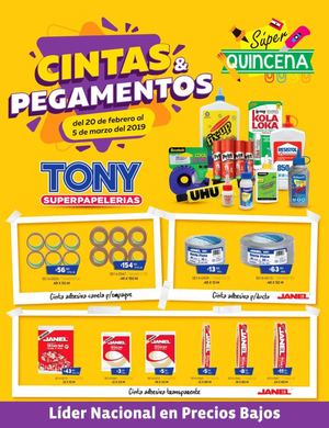 Tony Super Papelerías - 2019/03/05 - Catálogo Tony Super Papelerías