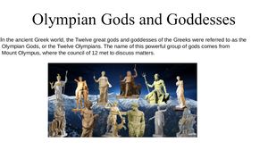 Olympian Gods And Goddesses