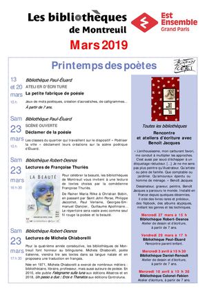Newsletter Mars 2019