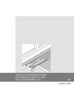 Installationsanleitung Ascotherm Steuerungskarte 0 10V