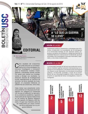 Boletín investigativo USC. Vol 1 Numero 1