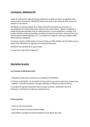 Offre Emploi Distributeur