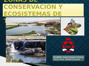 Zonas De Conservación Y Ecosistemas De Tacna