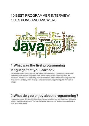 Calaméo - 10 Best Interview Questions And Answers For Progammer
