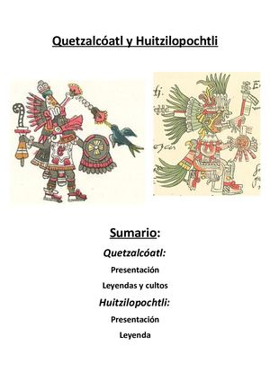 Quetzalcóatl Y Huitzilopotchtli