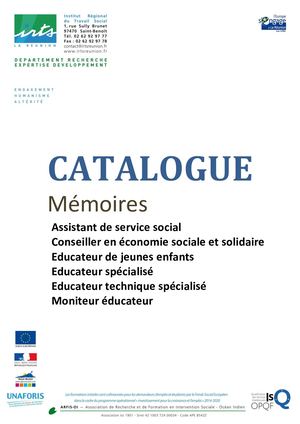 Catalogue des mémoires ASS CESF EJE ES ETS ME