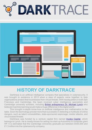 Darktrace Cyber Security Startup History