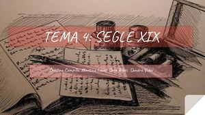Tema 4: Segle XIX