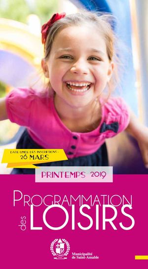 Programmation Des Loisirs Saint Amable Printemps 2019 Web