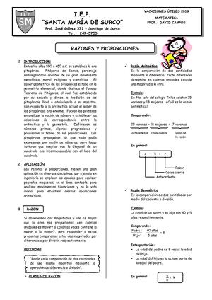 Matemáticas Secundaria temas selectos 2019