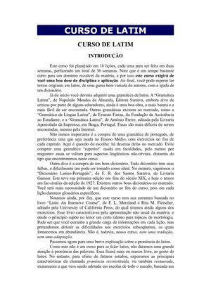 A D. - Curso De Latim