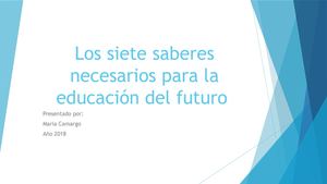 Los Siete Saberes De Edgar Morin