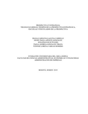 Triangulo Griego, Escuelas y Postulados de la Prospectiva.