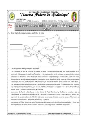 Características Geográficas De Asia