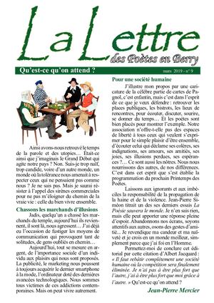 La Lettre Poètes En Berry (Mars 2019)