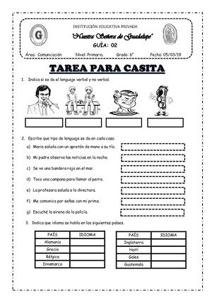 Lenguaje Tarea