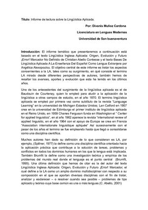 Lingüística Aplicada