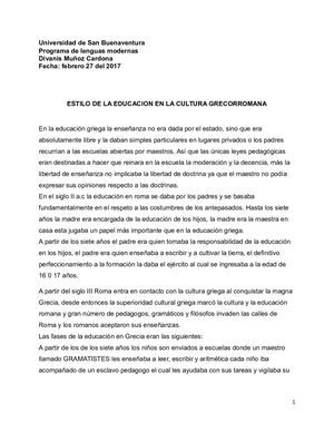 Educacion Grecorromana