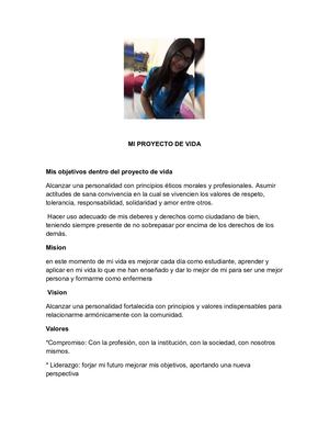 Mi Proyecto De Vida
