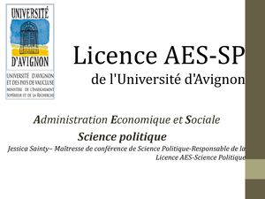 Présentation Licence AES