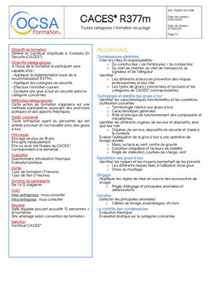 Pg001 Da P081 Caces R377m Recyclage Toutes Catégories 2 Jours