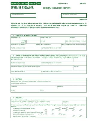Anexo III Admisión