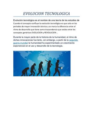 Evolucion Tecnologica