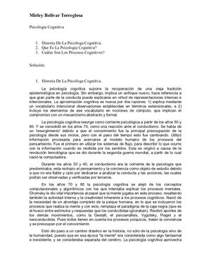 Psicología Cognitiva