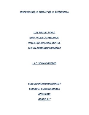 Historia De La Fisica Y De La Estadistica