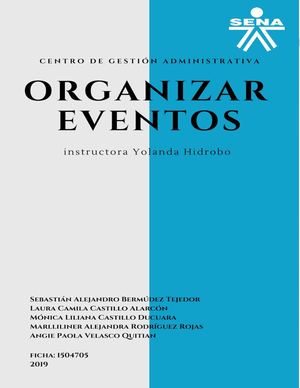 Cartilla Organizar Eventos