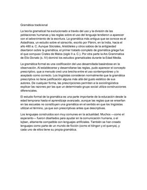 Gramática Tradicional