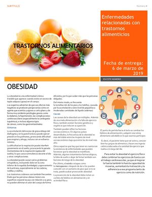 Enfermedades relacionadas con trastornos alimenticios