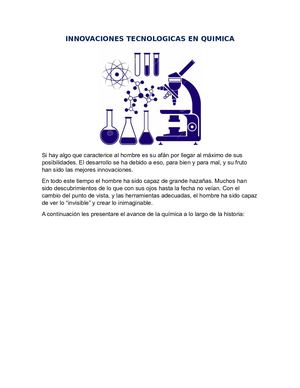 Innovaciones Tecnologicas En Quimica