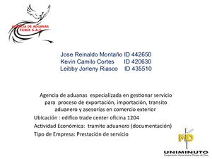 Agencia De Aduana Fenix Sa Aegunda Cartillas 2 Jorleny , Jose , Kevin
