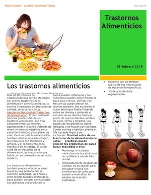 TRASTORNOS ALIMENTICIOS